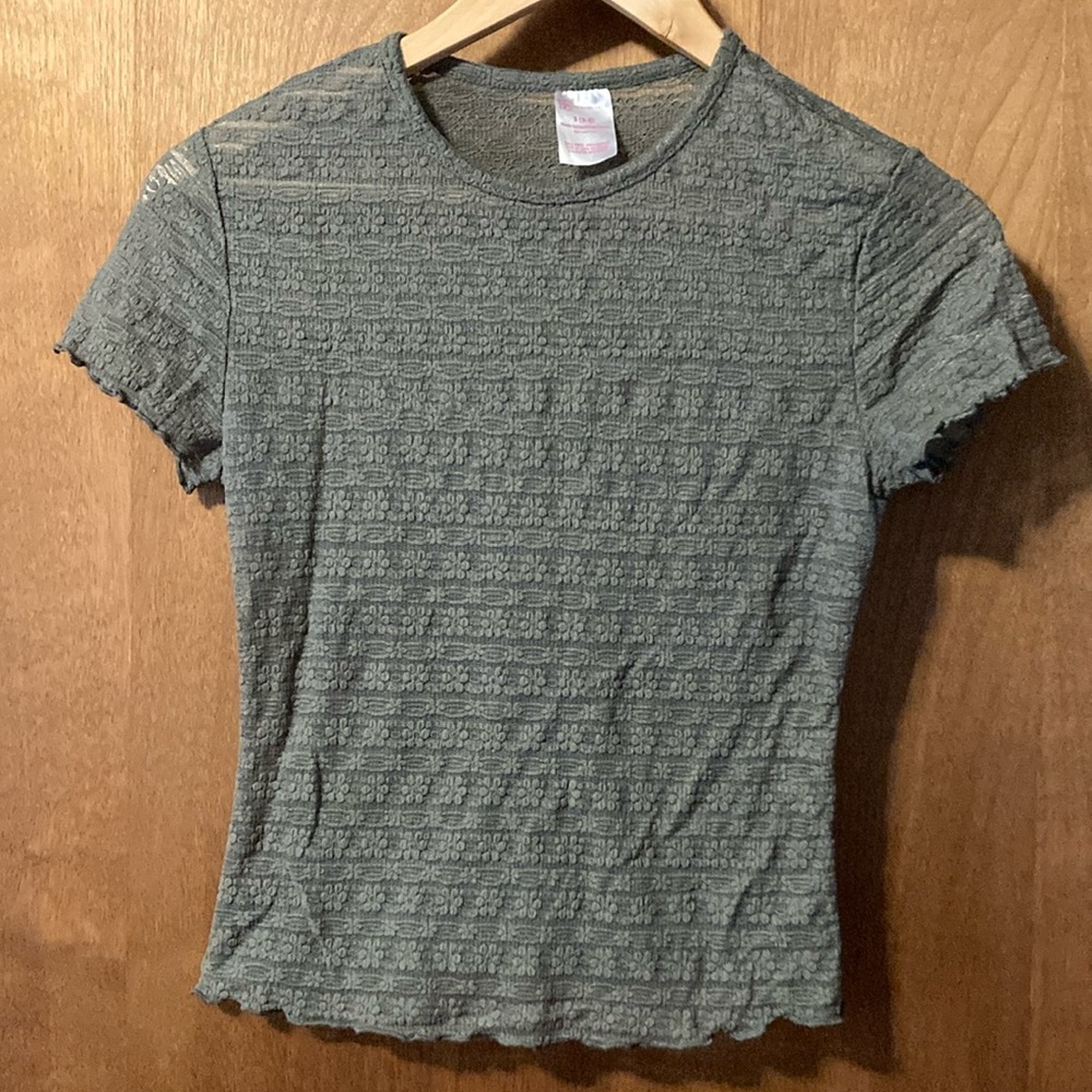Green shear crop top size s fits small and medium